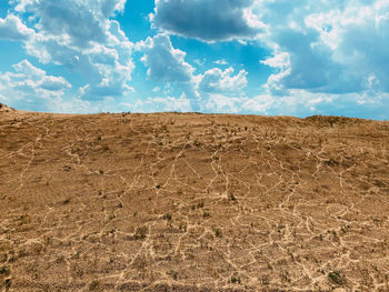 Scenic view of desert against sky