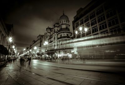 Illuminated city at night