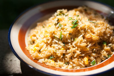 Close-up of noodles in bowl