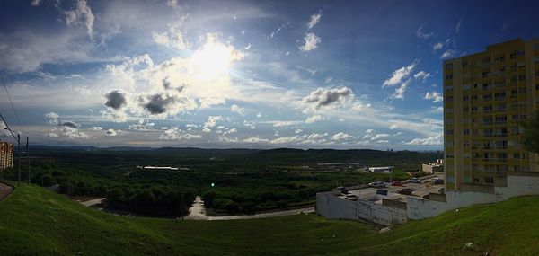 Panoramic view of landscape against sky