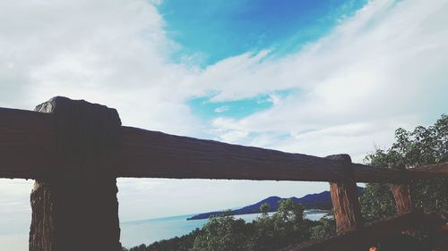 Low angle view of bridge against sky