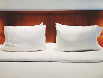 View of white bed