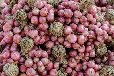 Full frame shot of fruits for sale in market