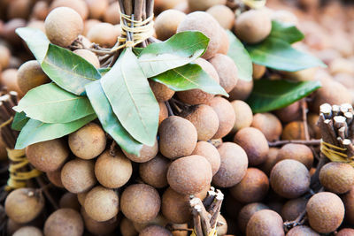 Close-up of longan fruits for sale at market