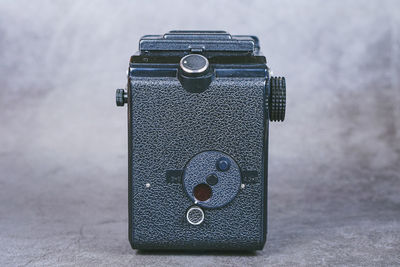 Close-up of old camera