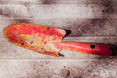 High angle view of fire hydrant