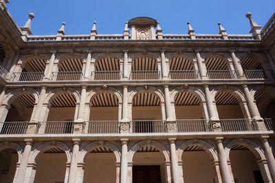 Low angle view of building against clear sky