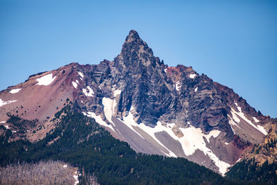 Mount washington on a summer day, as seen near sisters, oregon, usa.