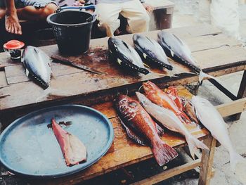 Close-up of food on table