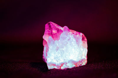 Close-up of ice cream on rock