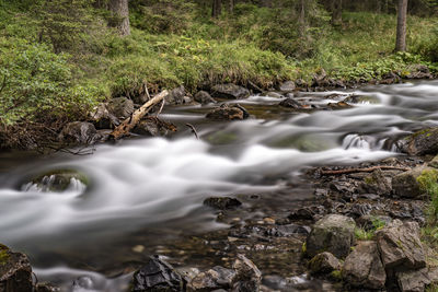 Long exposure torrent in anterselve di sopra, bolzano, italy