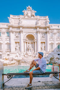 Man sitting in a building