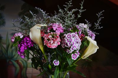 Various flowers in vase