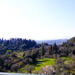 Scenic view of landscape against clear sky