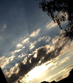 Low angle view of cloudy sky