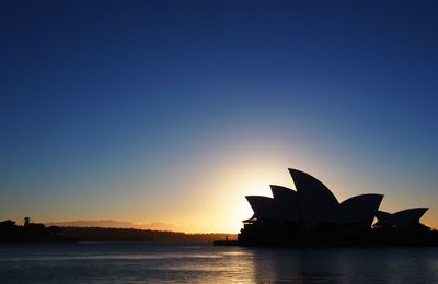 Scenic view of calm sea at sunset