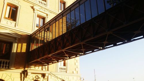 Low angle view of bridge against sky