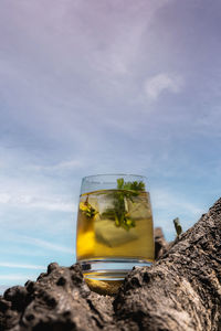 Close-up of drink on table