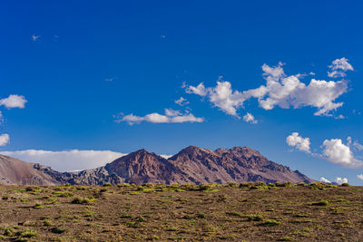 Andes mountain range in mendoza argentina