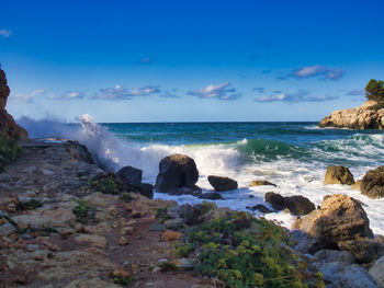 Scenic view of sea against sky