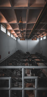 Interior of illuminated empty room