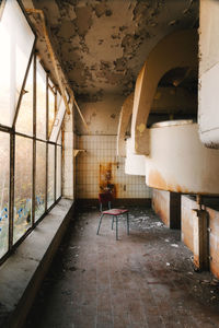 Interior of abandoned building