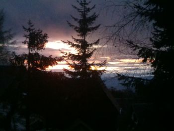 Scenic view of sea against sky at sunset