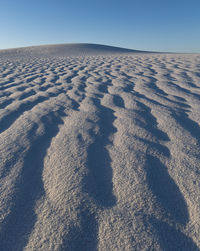 Close-up of the patterns in the gypsum sand dunes in white sands national park