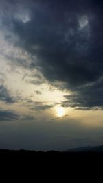 Scenic view of landscape against cloudy sky