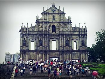 Low angle view of historical building