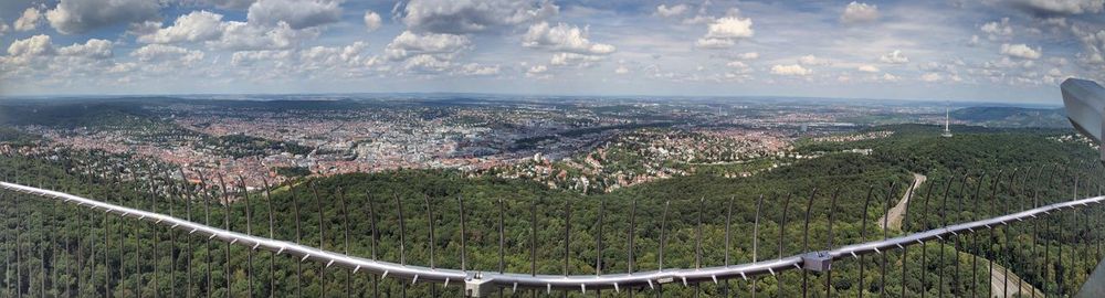 High angle view of landscape against sky