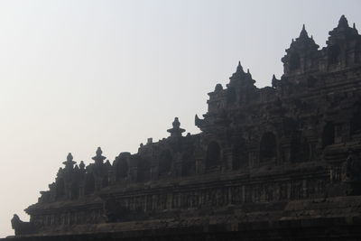 Low angle view of temple against clear sky