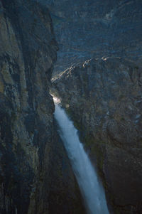 Scenic view of waterfall