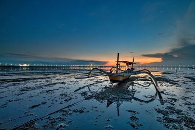 Scenic view of sea against sky during winter
