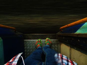 Close-up of car on road