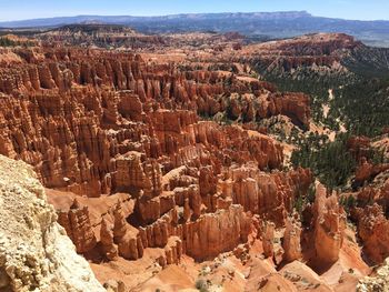 Aerial view of rock formations