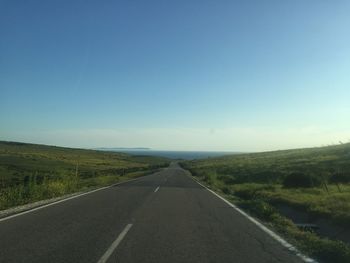 Country road along landscape