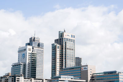 Low angle view of buildings against sky