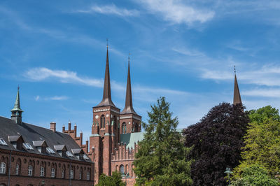 The historical danish cathedral in roskilde, burial ground for danish kings and queens