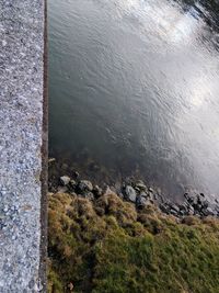 High angle view of sea shore