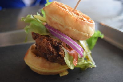 Close-up of sweet food on table