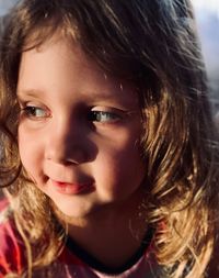 Close-up portrait of cute girl