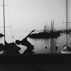 Boats in river