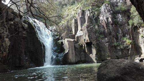 River flowing through rocks