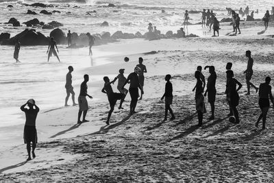 Group of people on beach