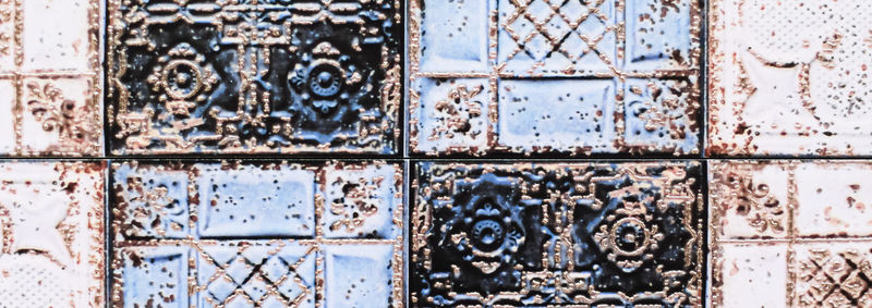 Full frame shot of rusty metal door