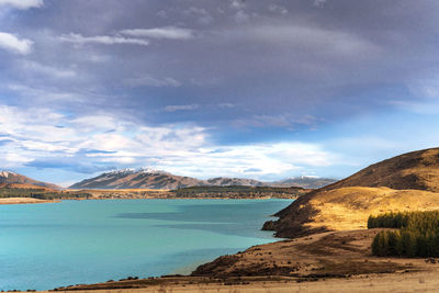 Beautiful view along the godley peaks road to the adrians place, canterbury, new zealand.