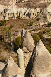 Rock formations on landscape