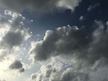 Low angle view of clouds in sky