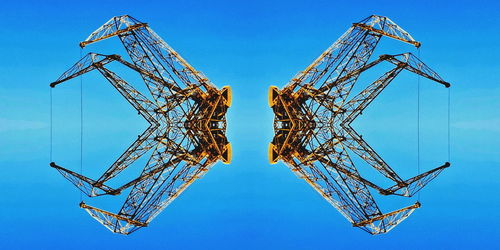 Low angle view of crane